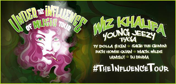 Under the Influence of Music Tour: Wiz Khalifa & Tyga at Jiffy Lube Live